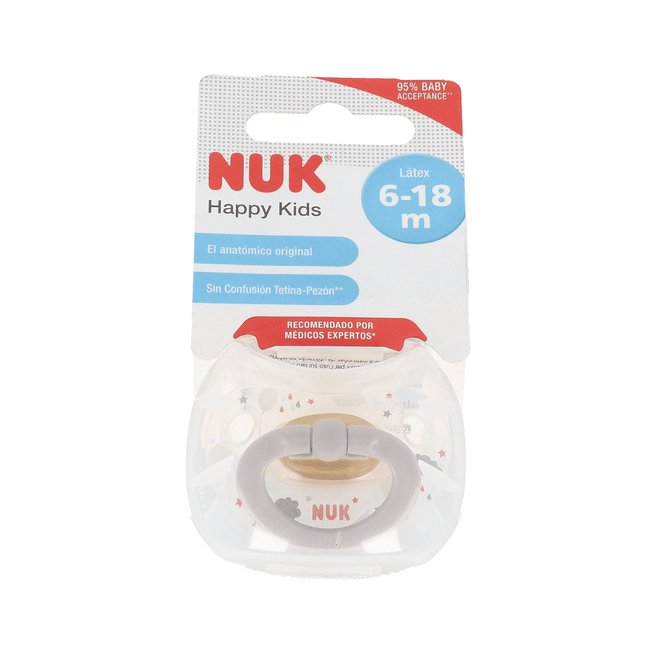 Nuk Chupete Latex Anatomico 6-18m 1 unidad