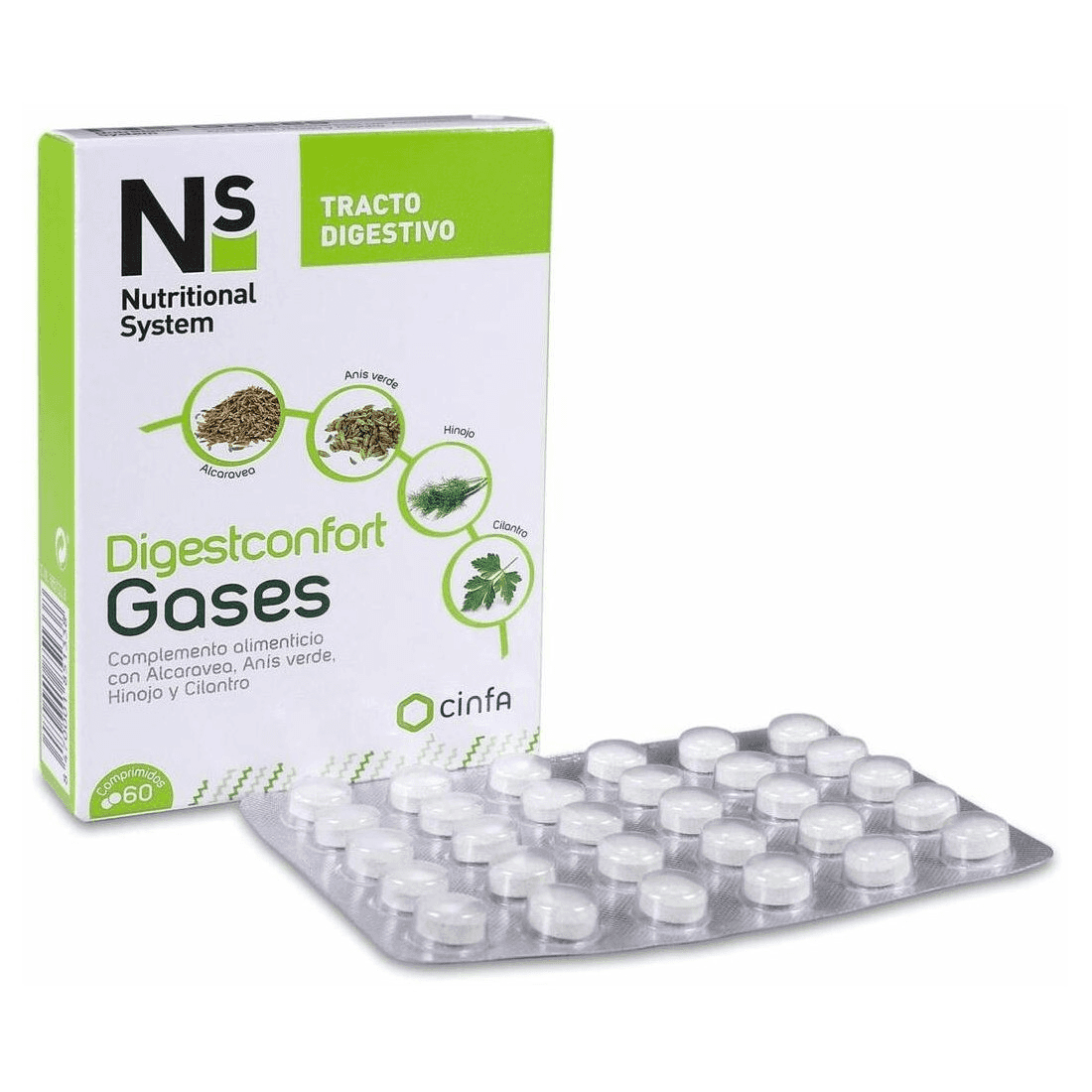 NS Nutritional System Digestconfort Gases 60 comprimidos
