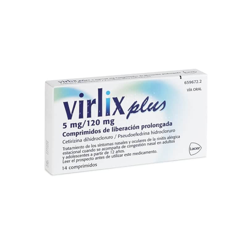 Lacer Virlix Plus 5 mg/120 mg 14 Comprimidos Liberación Prolongada